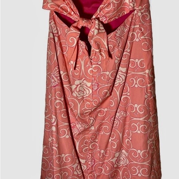 Lilly Pulitzer Vintage Strapless Tie Back Dress Size 4 - Picture 2 of 5
